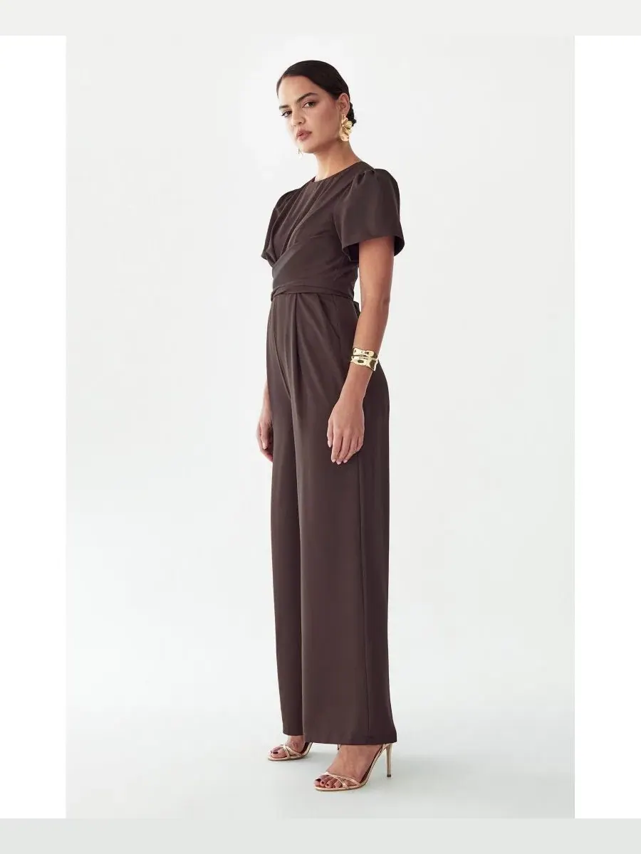 Комбинезон с широкими штанинами Mahra Jumpsuit ST MRLO — изображение 3 из 6, шоколад