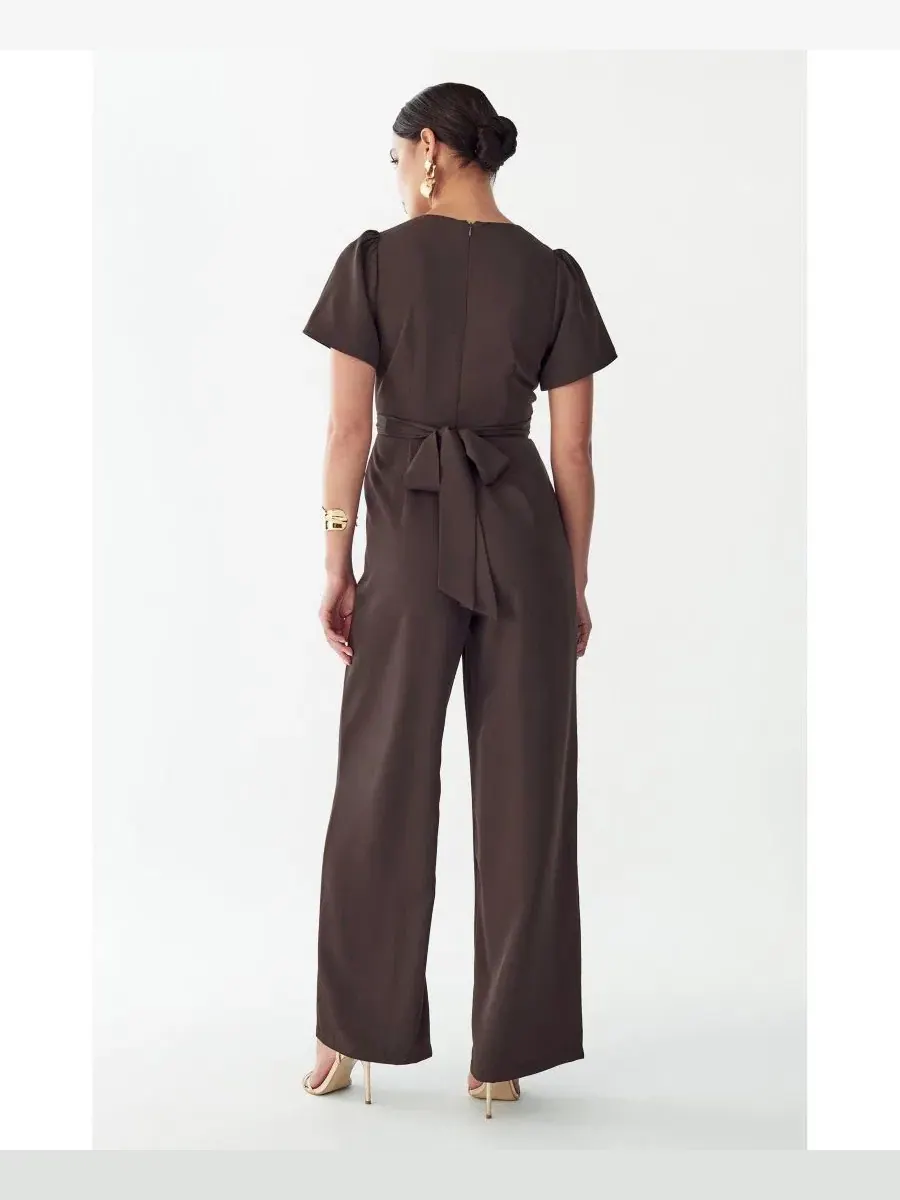 Комбинезон с широкими штанинами Mahra Jumpsuit ST MRLO — изображение 4 из 6, шоколад