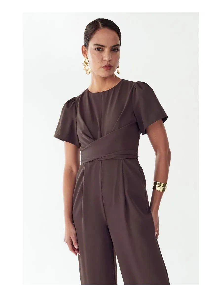 Комбинезон с широкими штанинами Mahra Jumpsuit ST MRLO — изображение 5 из 6, шоколад