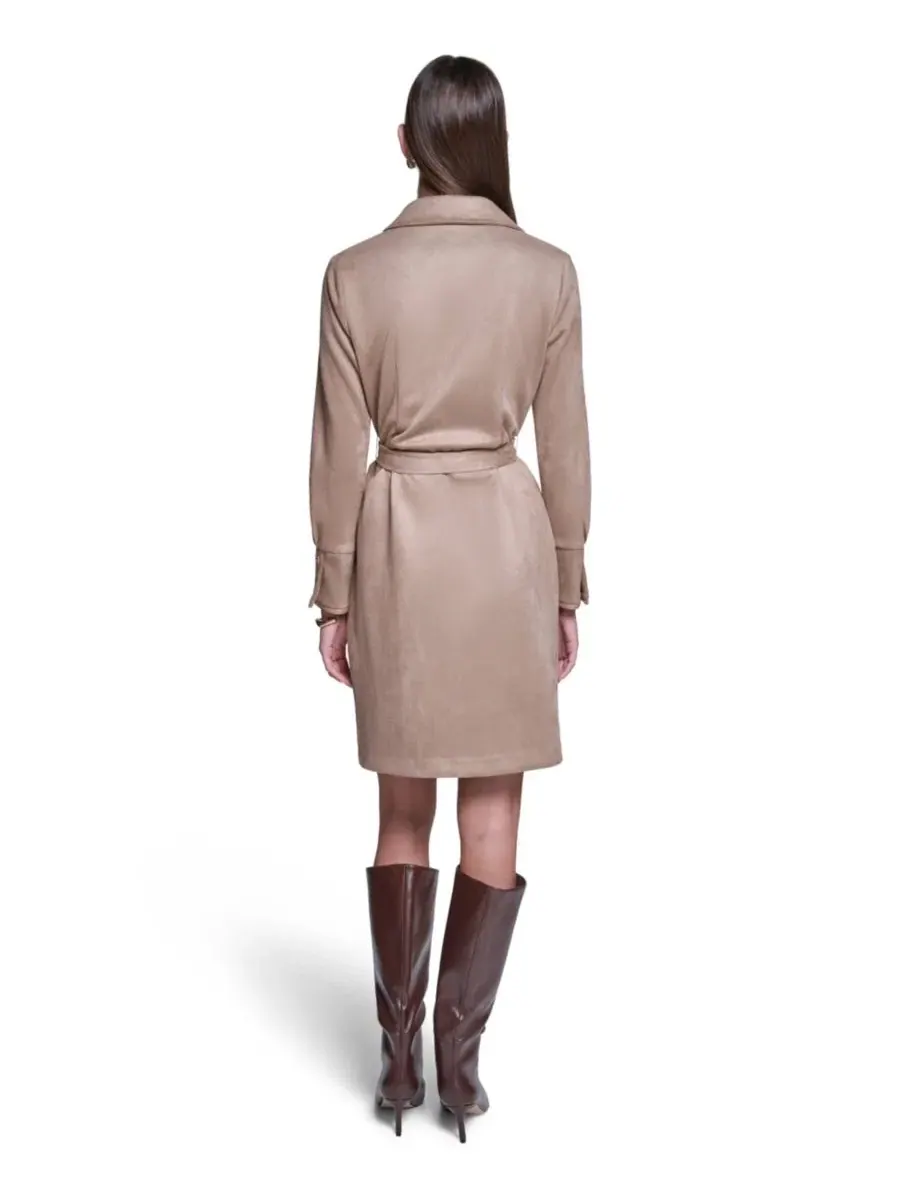 Платье-рубашка миди с воротником, без подкладки Halston, Spiced Almond — изображение 5 из 5