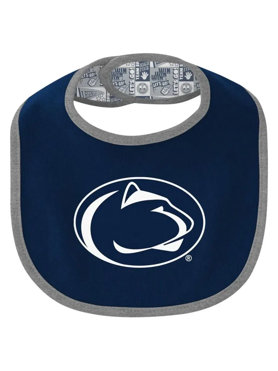 Комплект боди, слюнявчика и шапки Penn State Nittany Lions Dynamic Duo Outerstuff — изображение 2 из 5, темно-синий
