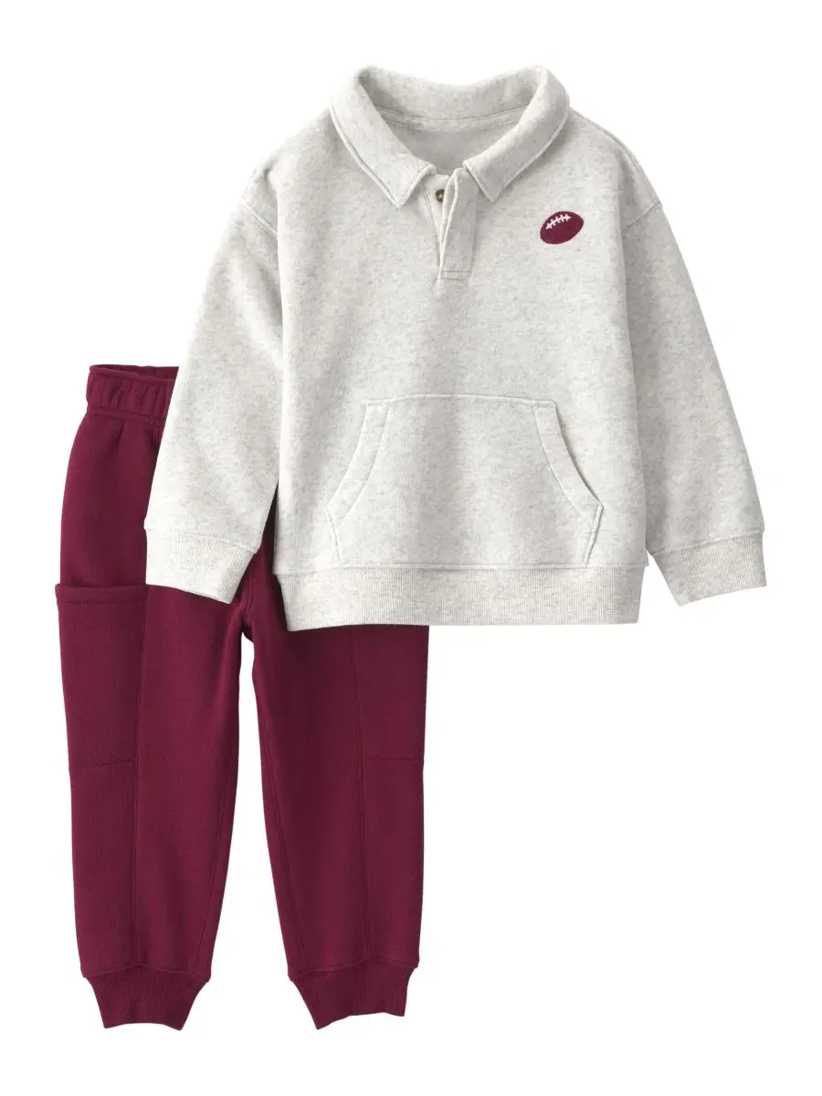 Комплект из свитшота и джоггеров, с принтом, Football Fleece Polo Carter's
