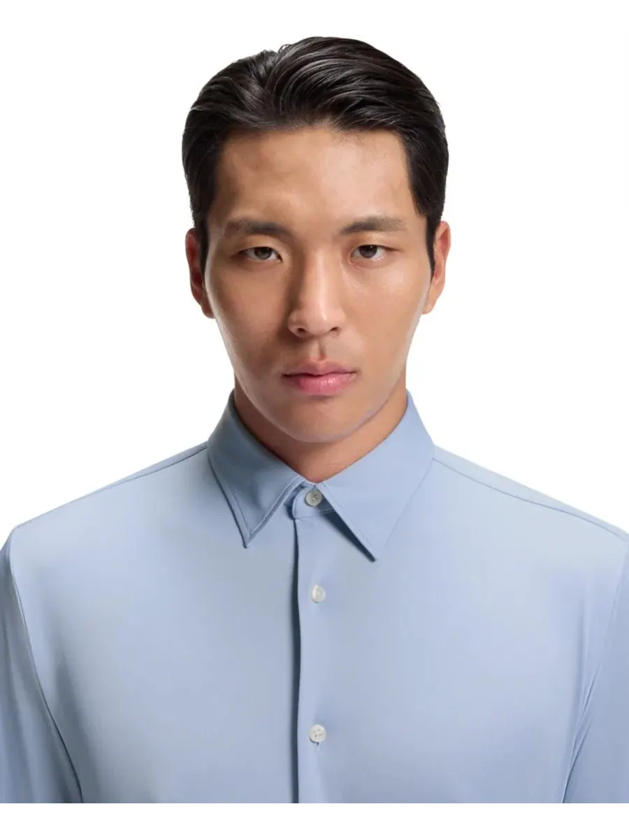 Сорочка с длинным рукавом, слим-фит Hugo Boss — изображение 4 из 5, синий
