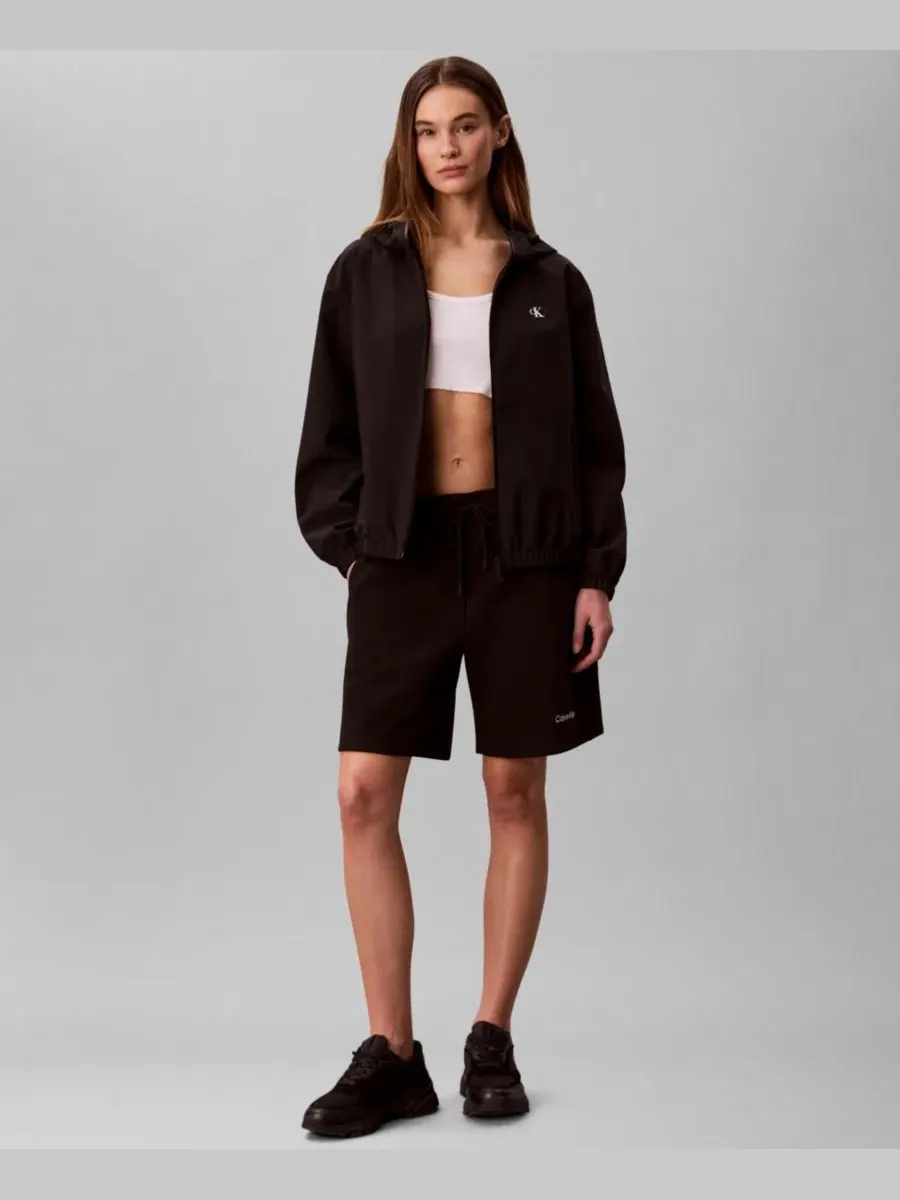 Шорты женские из флиса с заниженной талией Calvin Klein Performance — изображение 2 из 6, черный
