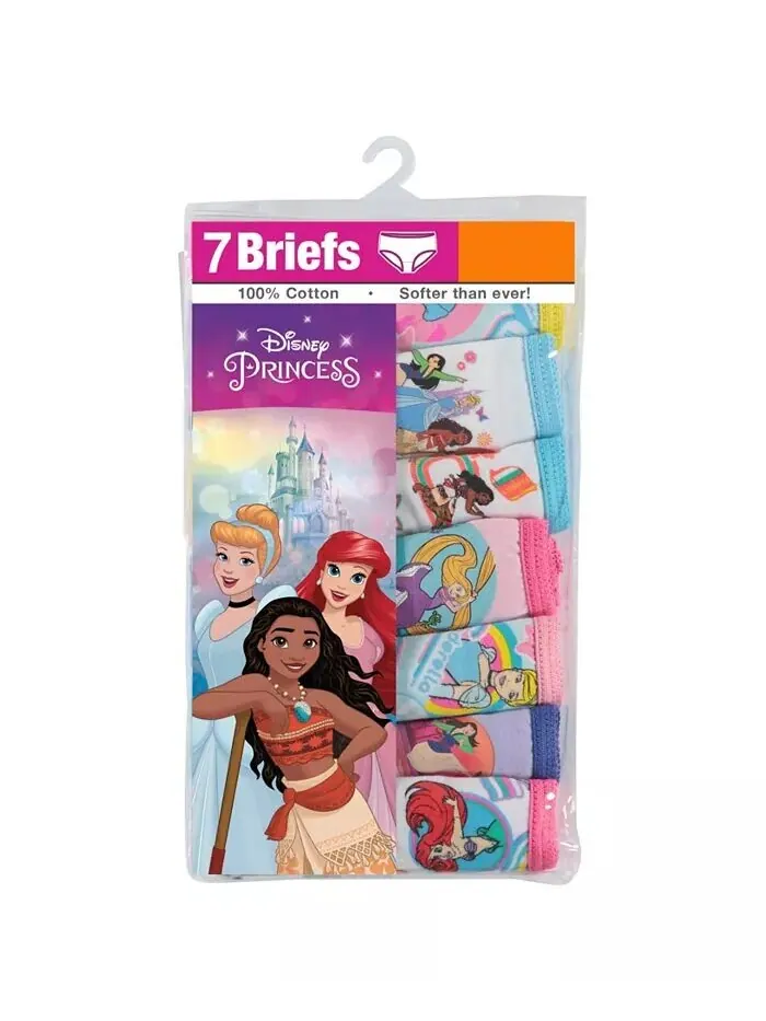 Нижнее белье для больших девочек Princess Big Girls, 7 шт. в упаковке Disney — изображение 2 из 2, мульти