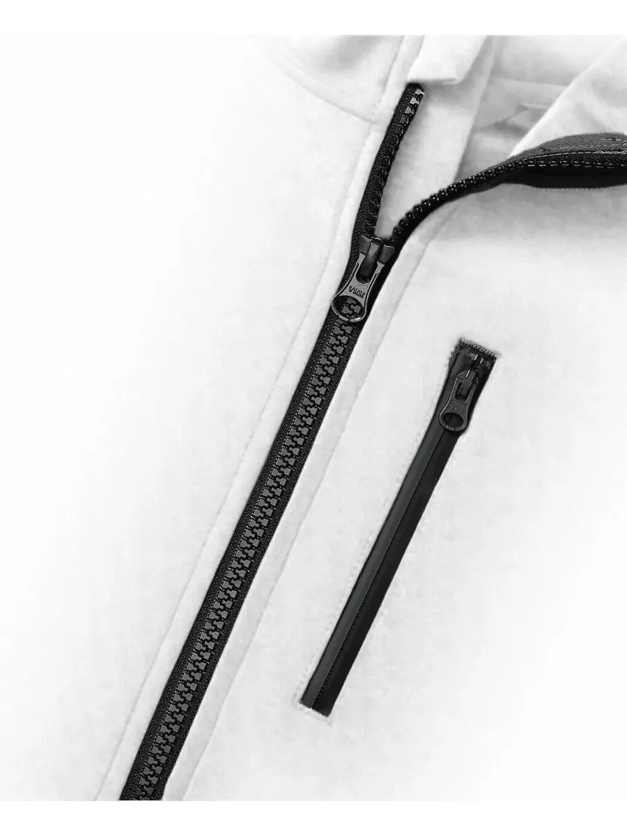 Худи на молнии с капюшоном Active Full Zip Hoodie Lands' End — изображение 3 из 3, темный серый
