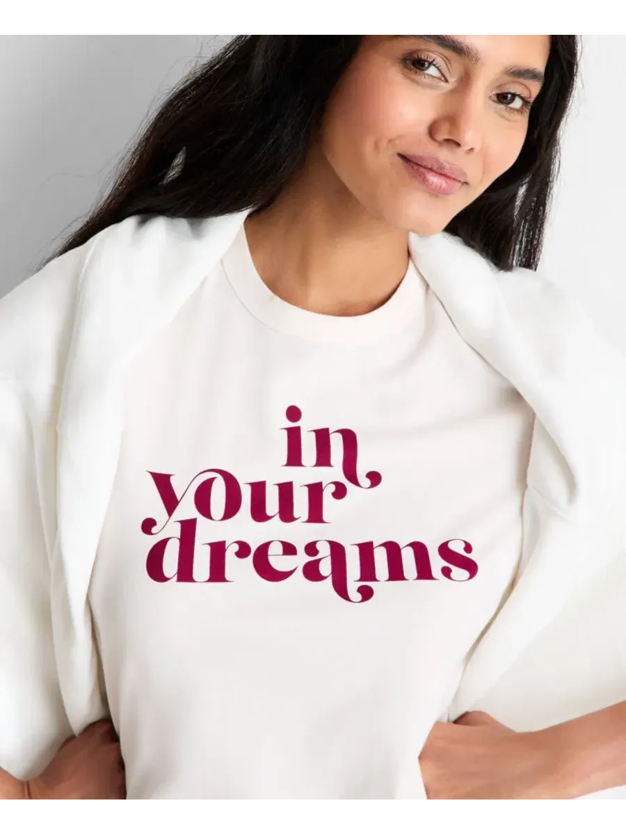 Женская футболка для сна из хлопка с коротким рукавом, модель In Your Dreams State of Day, In Your — изображение 3 из 6