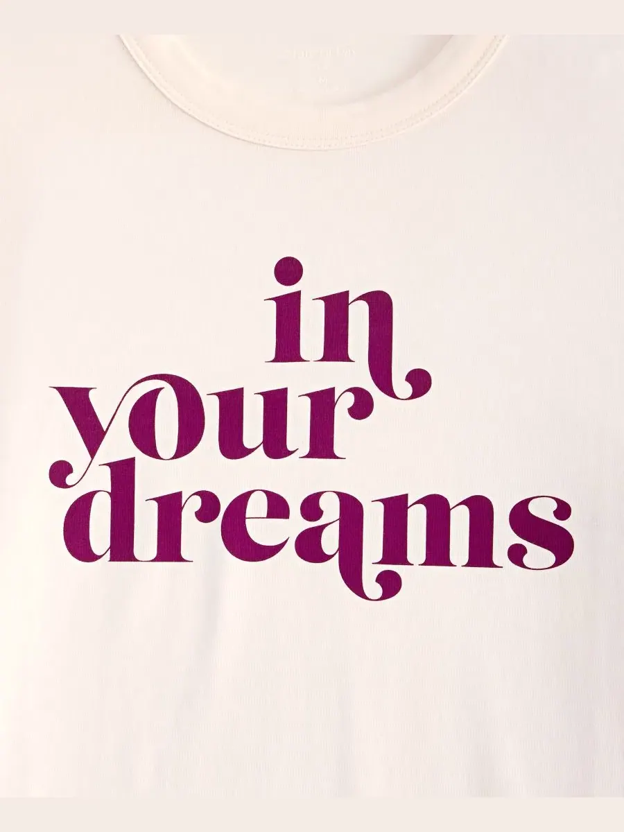 Женская футболка для сна из хлопка с коротким рукавом, модель In Your Dreams State of Day, In Your — изображение 6 из 6