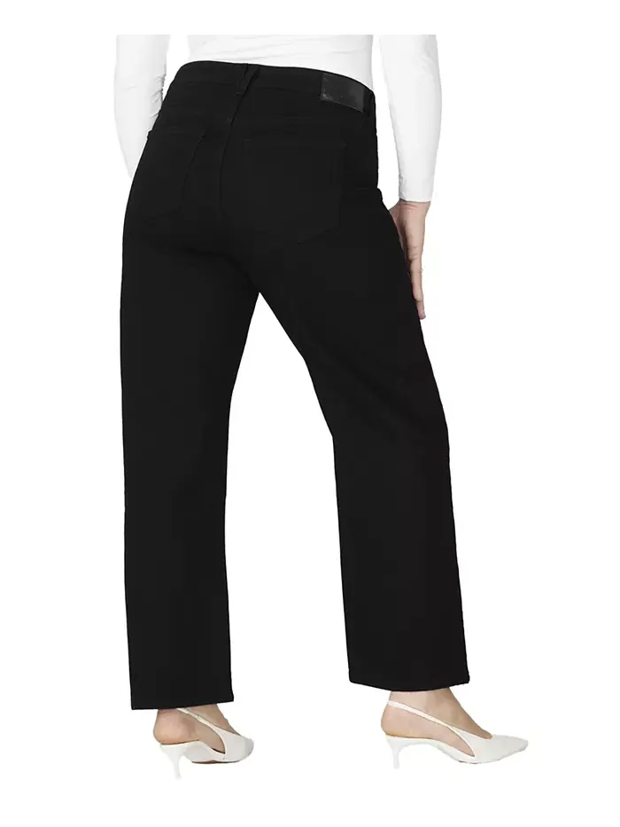 Джинсы прямого покроя Naomi Comfort Stretch размера Plus Size ELOQUII — изображение 2 из 3, черный
