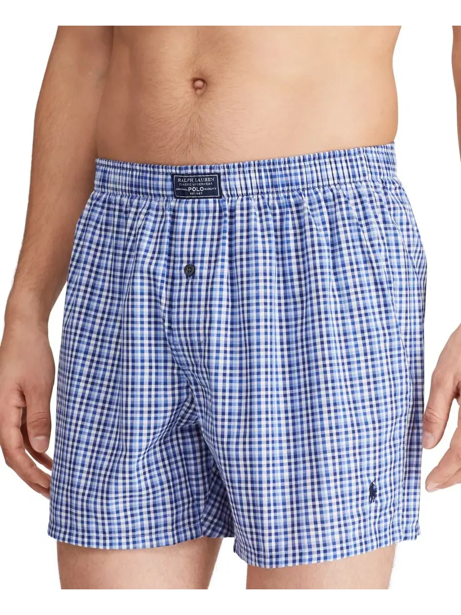 Мужские трусы-боксеры с принтом в клетку Polo Ralph Lauren, Jefferson Plaid