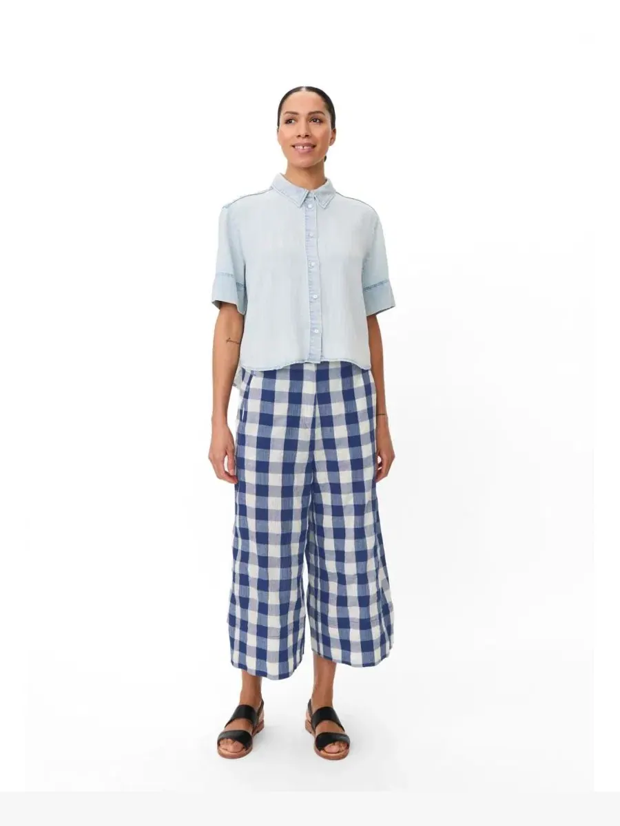 Рубашка с коротким рукавом Mairenova Denim Masai Copenhagen — изображение 2 из 6, светлый джинсовый синий