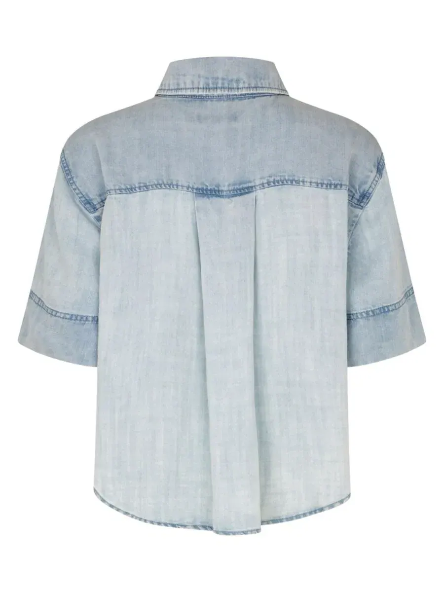 Рубашка с коротким рукавом Mairenova Denim Masai Copenhagen — изображение 5 из 6, светлый джинсовый синий