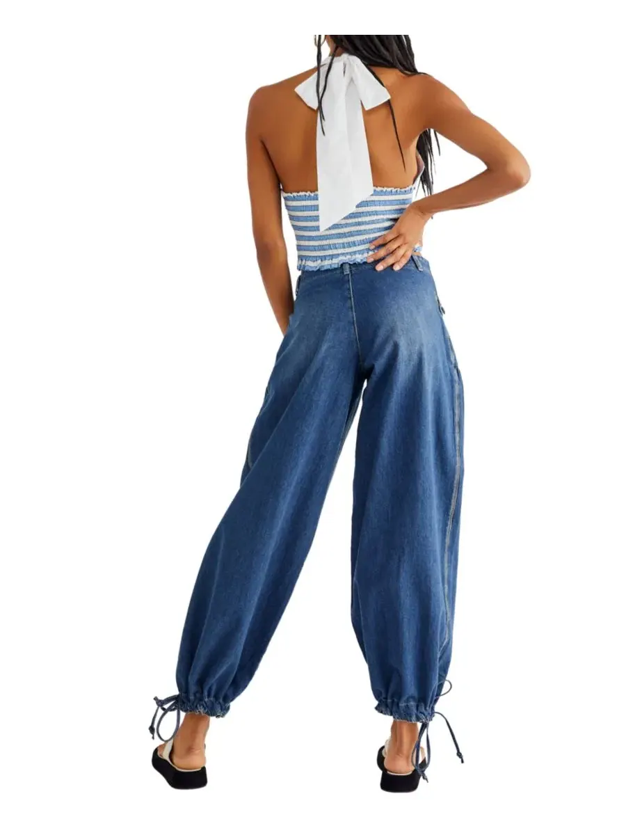 Комплект из топа без рукавов и джинсов-баллон Mid-Rise Balloon Jeans Free People — изображение 4 из 7, юно