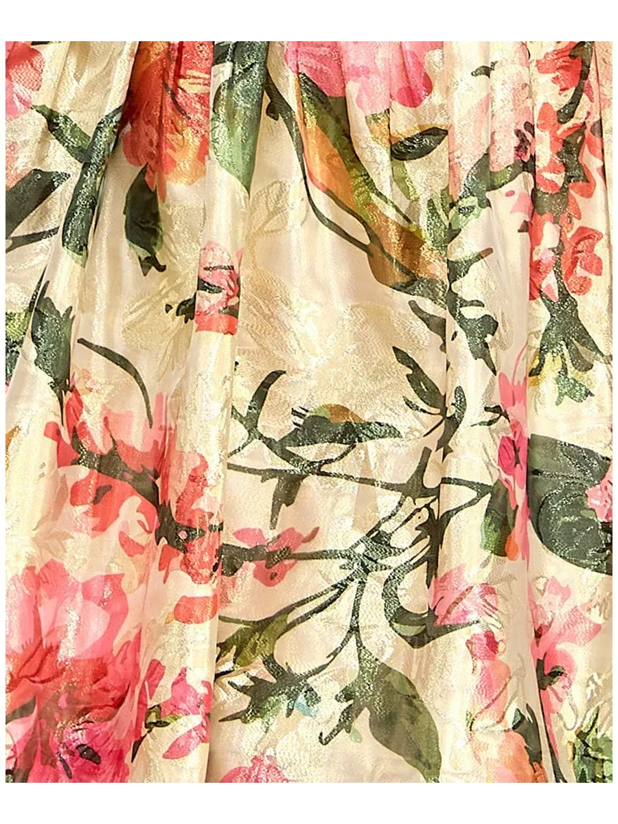 Платье-корсет на квадратном вырезе с принтом, модель Printed Jacquard Square Neck Corset Drop-Waist — изображение 6 из 6