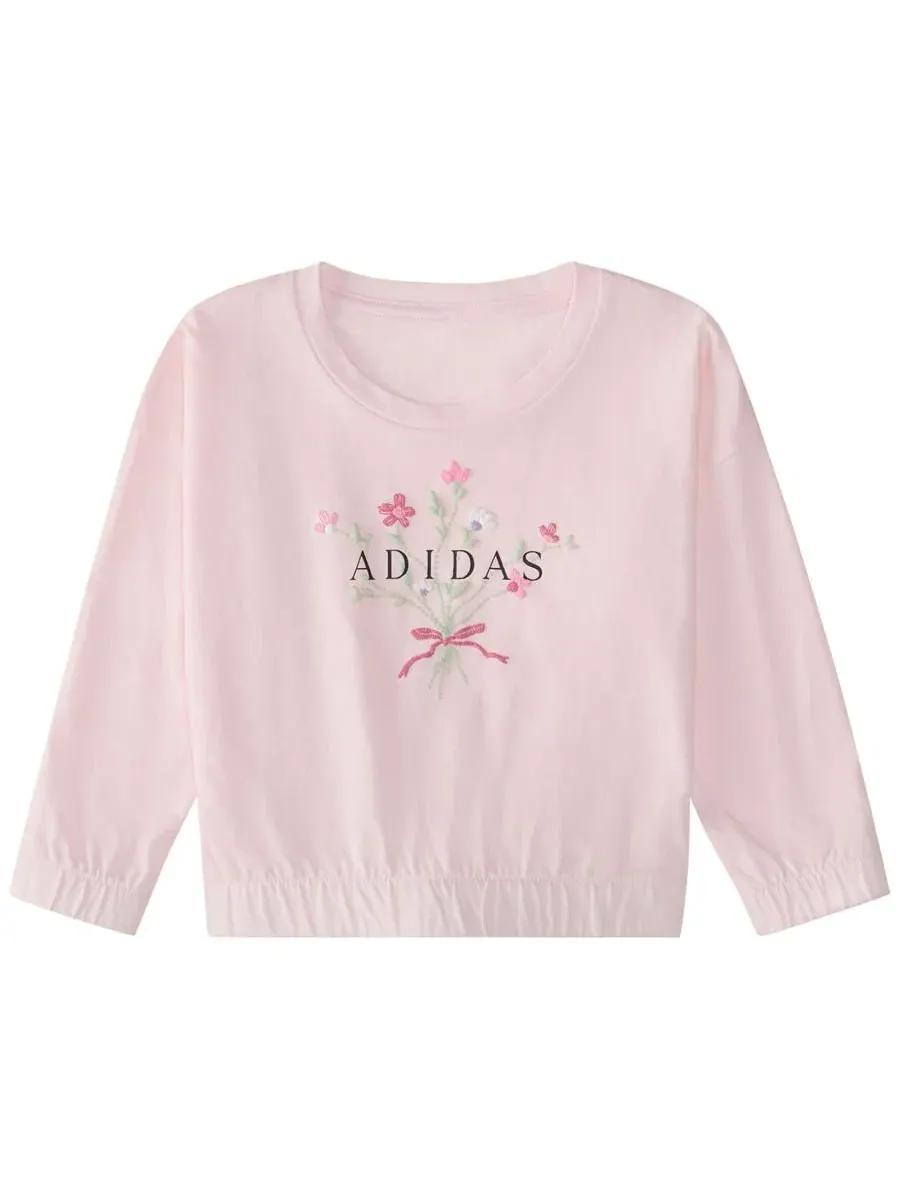 Комплект из лонгслива и брюк с принтом adidas — изображение 4 из 5, розовый/черный