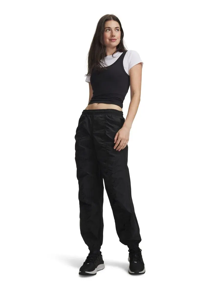 Брюки спортивные с защипами Rival Woven Shirred Under Armour — изображение 2 из 3, черный