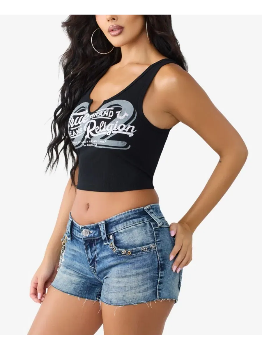 Женский топ с вырезом-лодочкой True Religion — изображение 3 из 4, черный