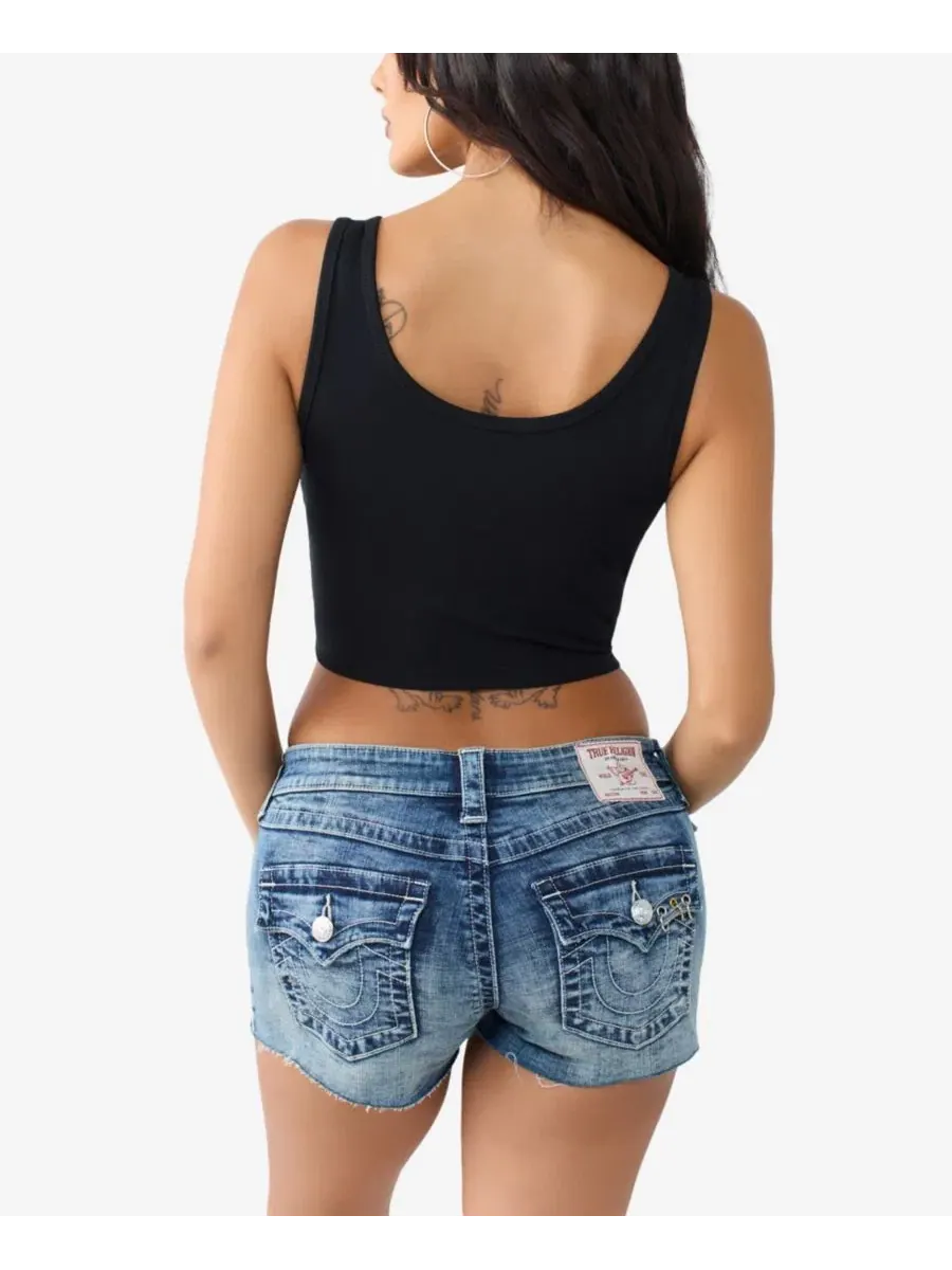 Женский топ с вырезом-лодочкой True Religion — изображение 4 из 4, черный