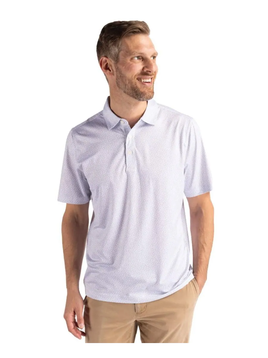 Мужская поло-рубашка Pike Eco Pebble Print Stretch Recycled Cutter & Buck