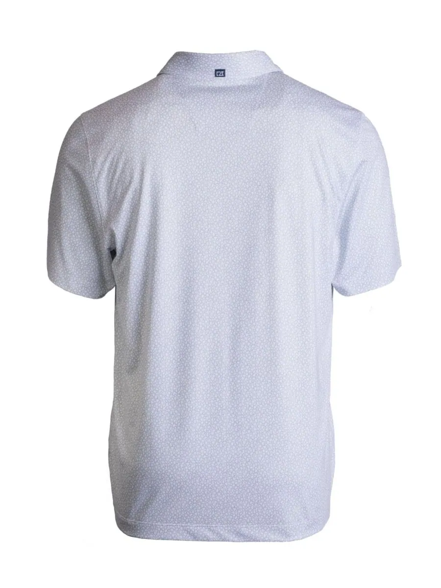Мужская поло-рубашка Pike Eco Pebble Print Stretch Recycled Cutter & Buck — изображение 3 из 3, белый