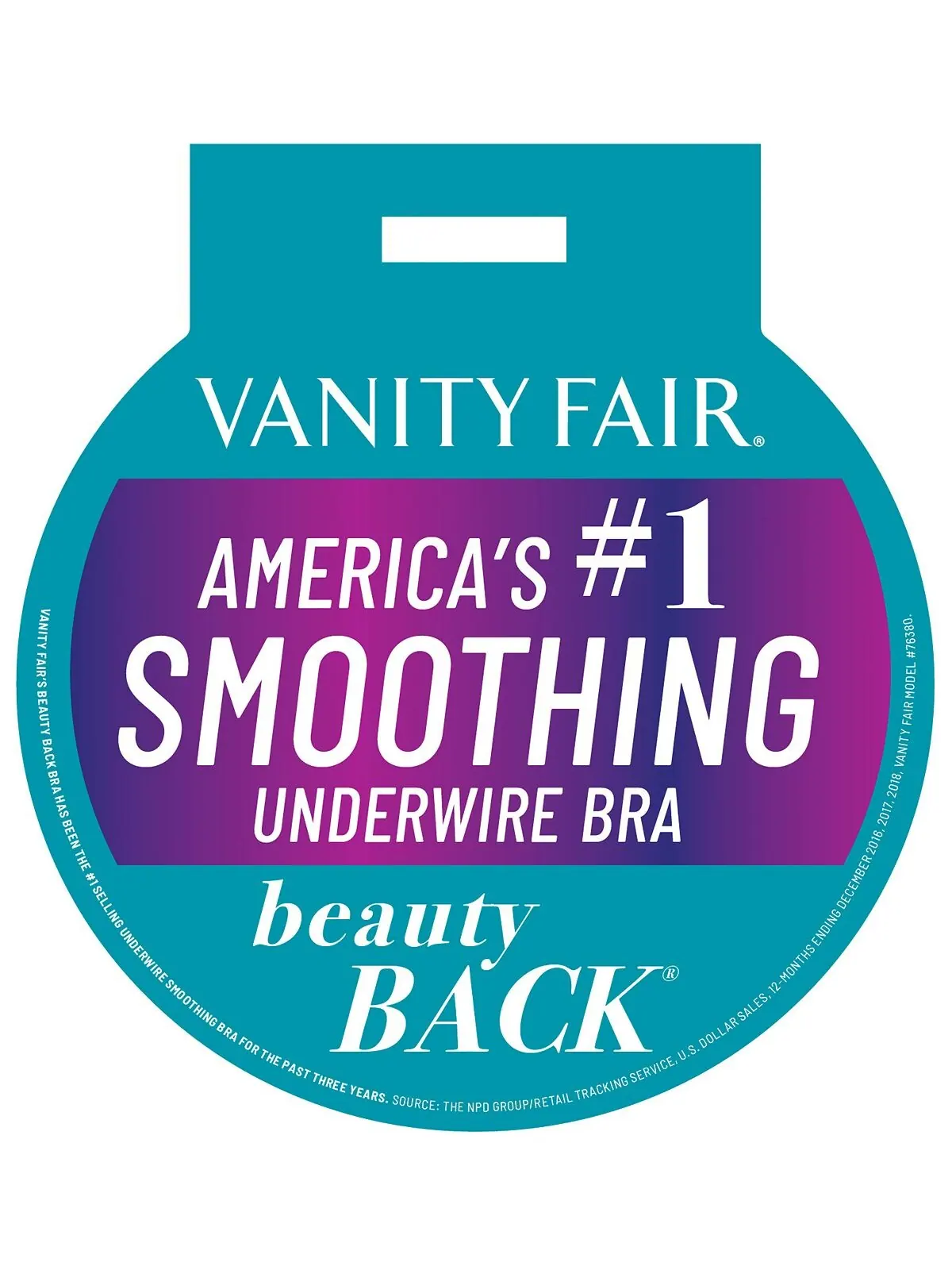 Бюстгальтер для контурирования полной фигуры Beauty Back Smoothing 76380 Vanity Fair — изображение 3 из 4, темно-синий