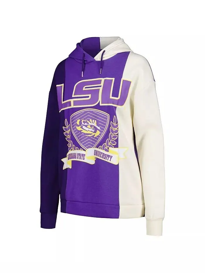 Женская фиолетовая толстовка с капюшоном LSU Tigers Hall of Fame с цветными блоками Gameday Couture — изображение 3 из 3