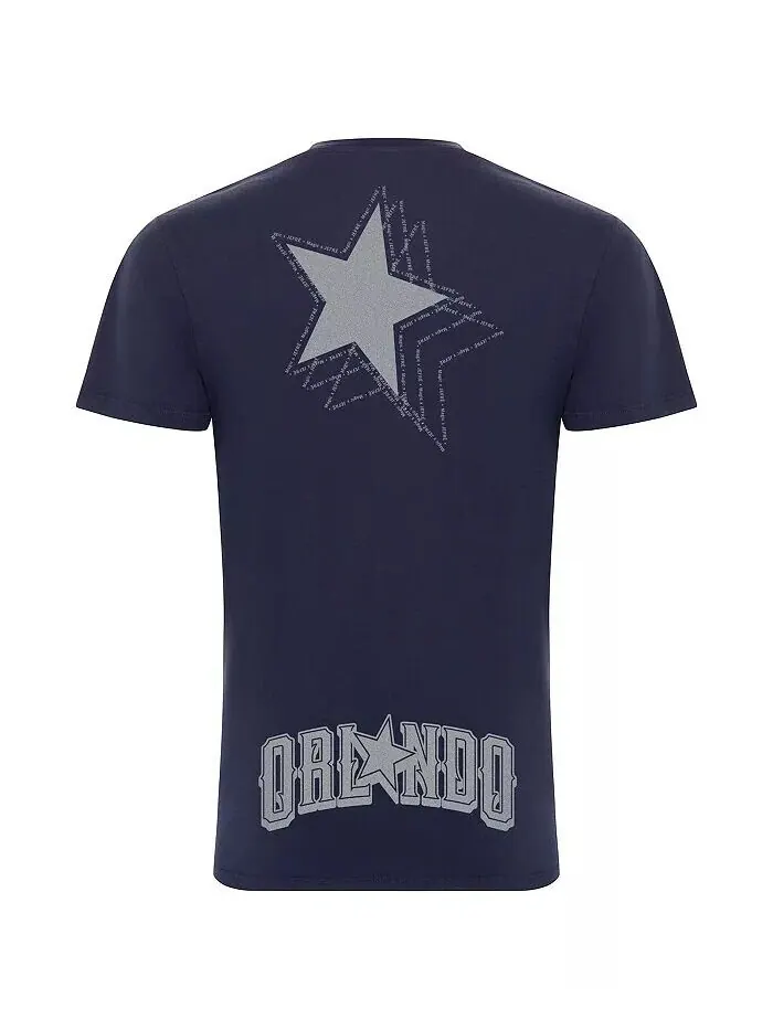Мужская и женская футболка Heather Navy Orlando Magic x JEFRE 2023/24 City Edition Bingham Sportiqe — изображение 2 из 3