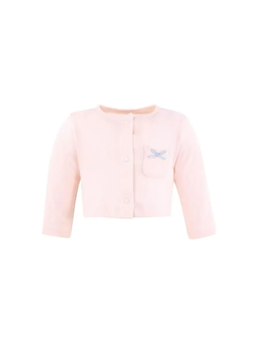 Удобный хлопковый комплект из платья и подходящего кардигана Hudson Baby — изображение 5 из 5, мульти