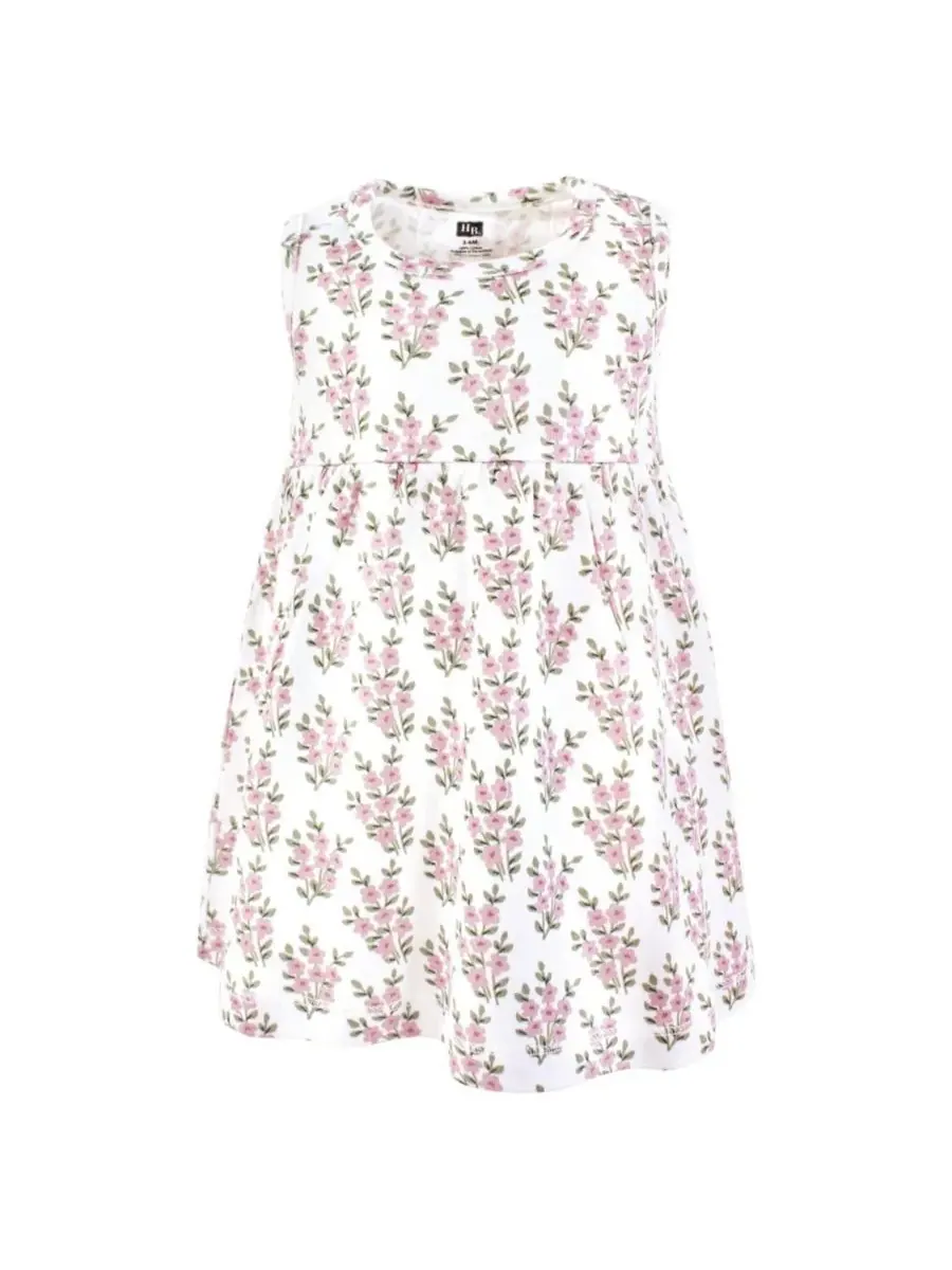 Удобный хлопковый комплект из платья и подходящего кардигана Hudson Baby, Plum Wildflower — изображение 4 из 5