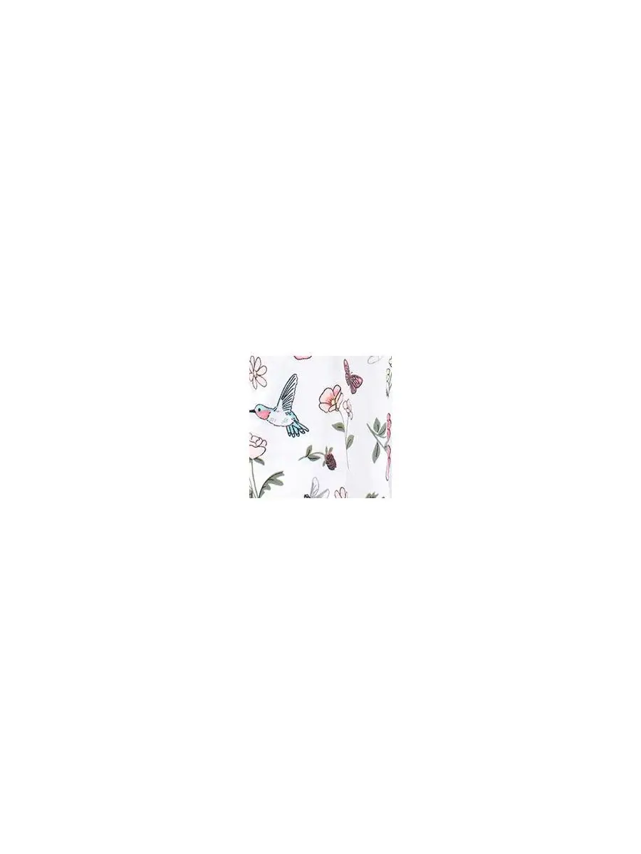 Удобный хлопковый комплект из платья и подходящего кардигана Hudson Baby, Hummingbird Garden — изображение 2 из 5