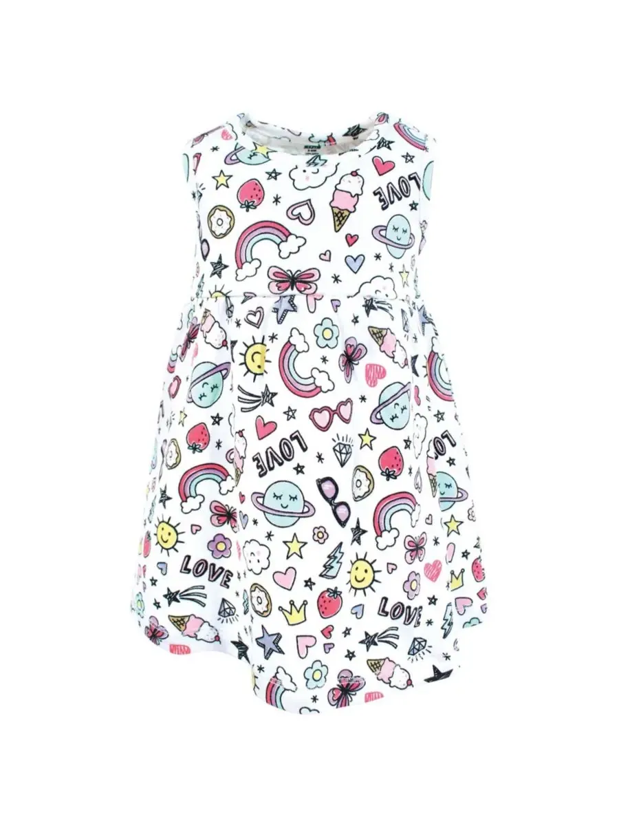 Удобный хлопковый комплект из платья и подходящего кардигана Hudson Baby — изображение 4 из 5, розовый