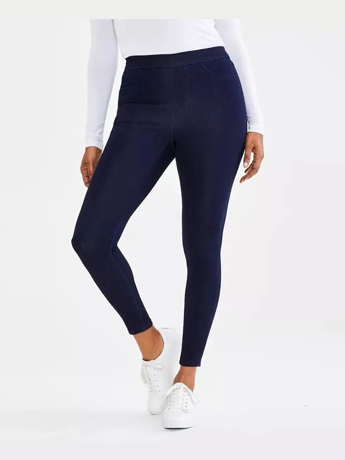 Джеггинсы Petite Mid Rise Push On Style & Co — изображение 1 из 4, выцветший