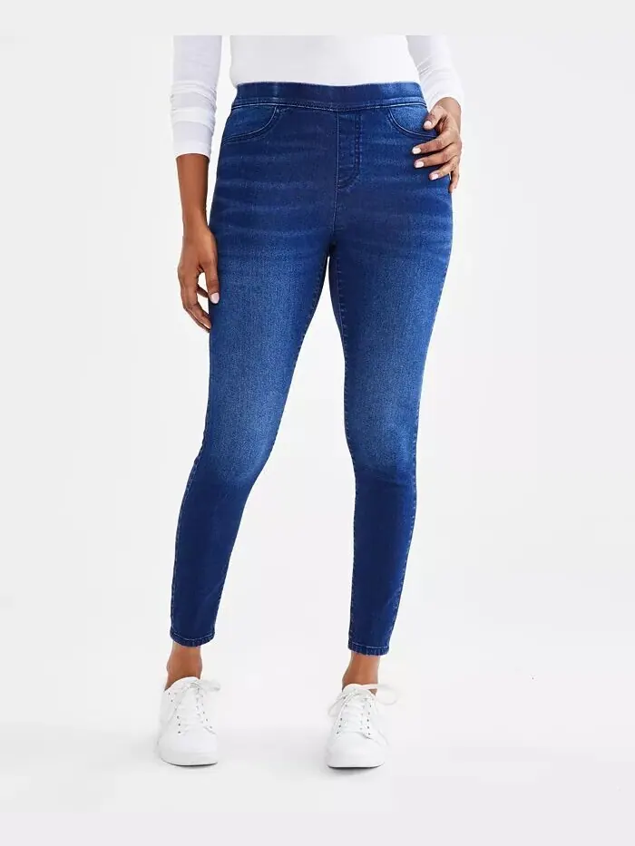 Джеггинсы Petite Mid Rise Push On Style & Co