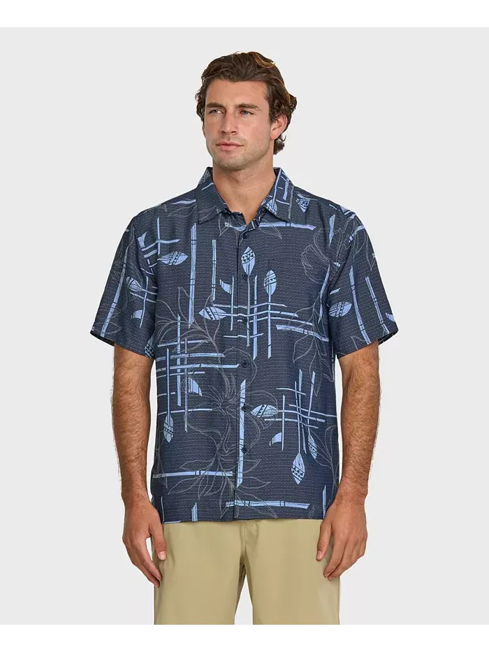 Мужская рубашка Quiksilver Paddle Out с коротким рукавом Quiksilver Waterman — изображение 1 из 5, темно-синий