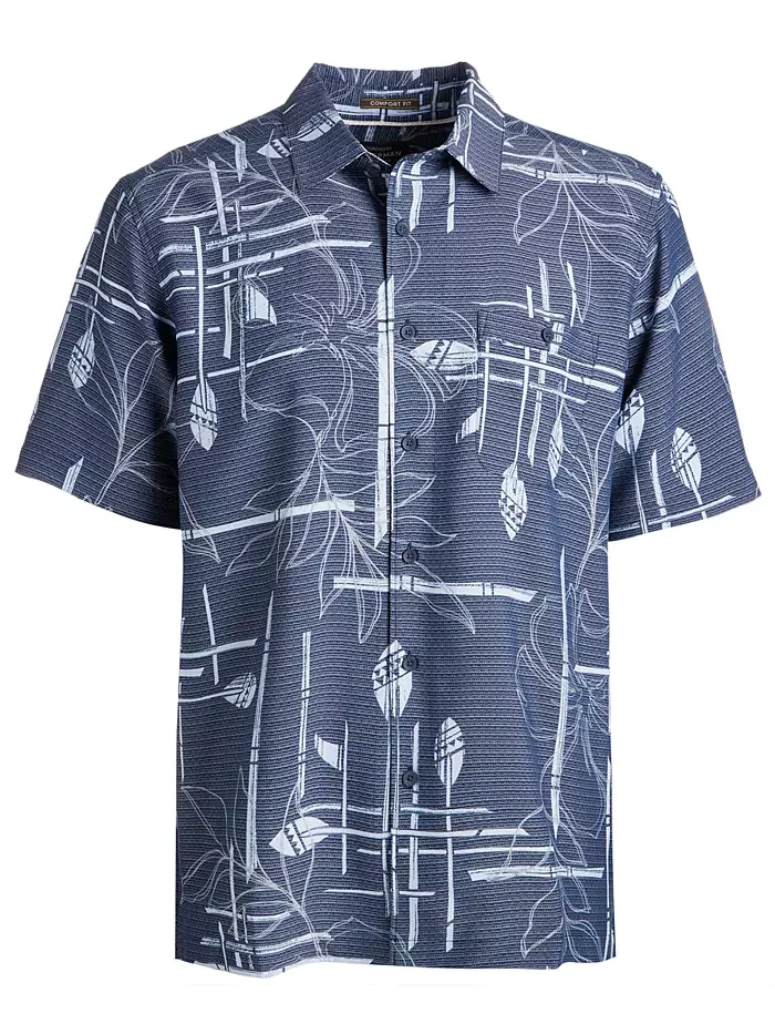 Мужская рубашка Quiksilver Paddle Out с коротким рукавом Quiksilver Waterman — изображение 5 из 5, темно-синий