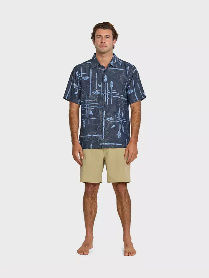 Мужская рубашка Quiksilver Paddle Out с коротким рукавом Quiksilver Waterman — изображение 4 из 5, белый