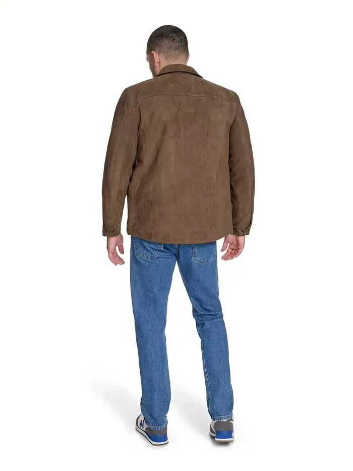 Мужская куртка-рубашка из микро-замши Dockers — изображение 4 из 4, коричневый