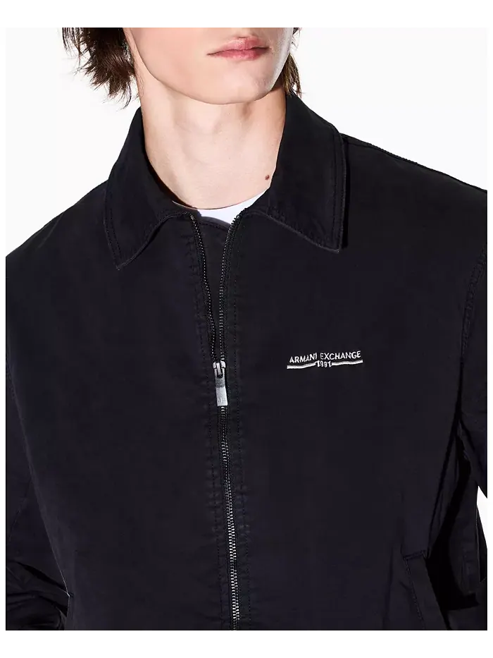 Мужское потертое пальто с принтом A|X Armani Exchange — изображение 4 из 5, синий