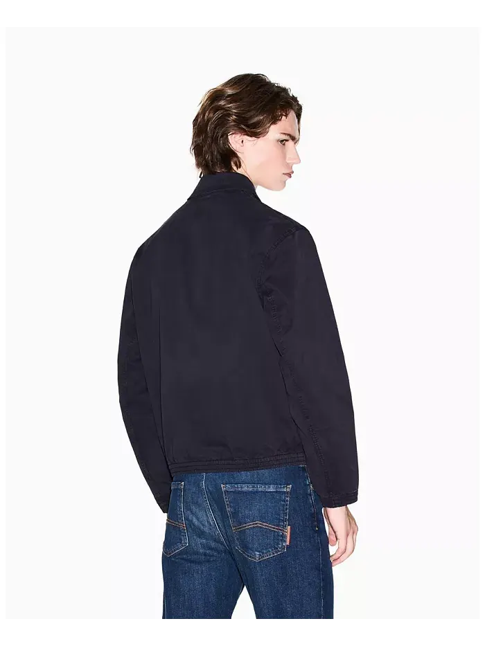 Мужское потертое пальто с принтом A|X Armani Exchange — изображение 5 из 5, синий