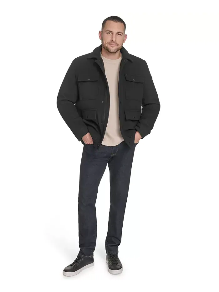 Мужская куртка Field из шерстяной смеси Tommy Hilfiger — изображение 7 из 7, черный