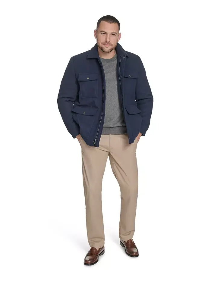 Мужская куртка Field из шерстяной смеси Tommy Hilfiger — изображение 2 из 7, синий