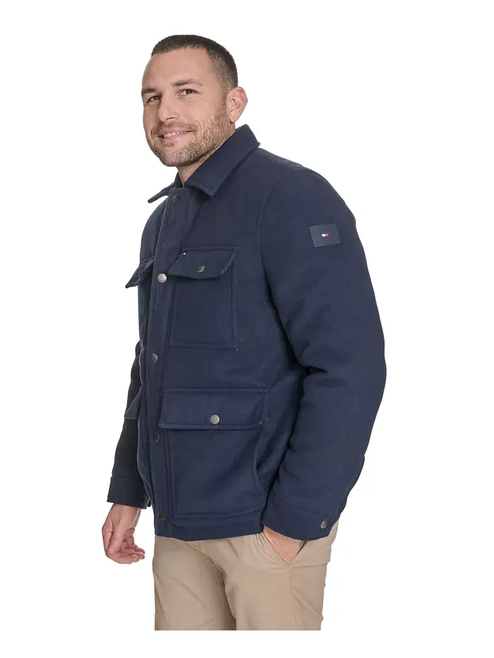 Мужская куртка Field из шерстяной смеси Tommy Hilfiger — изображение 3 из 7, синий