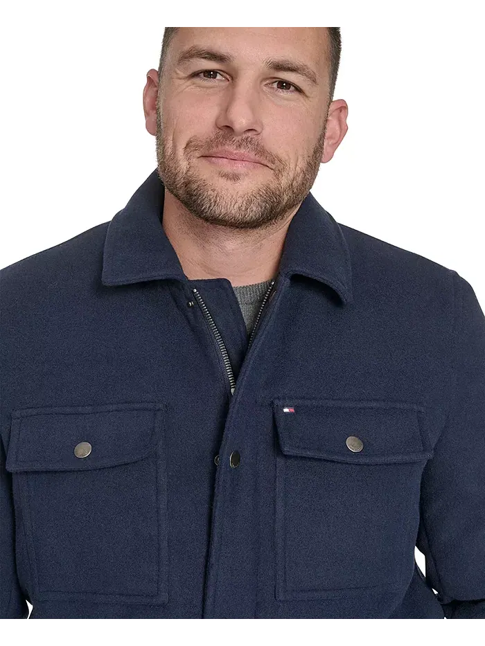 Мужская куртка Field из шерстяной смеси Tommy Hilfiger — изображение 4 из 7, синий
