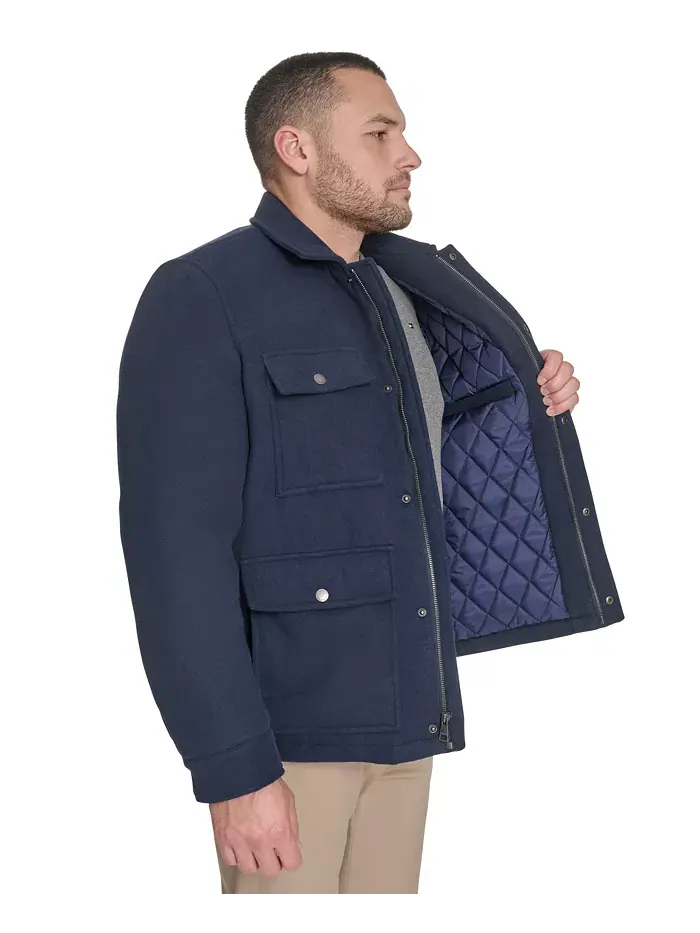 Мужская куртка Field из шерстяной смеси Tommy Hilfiger — изображение 5 из 7, синий