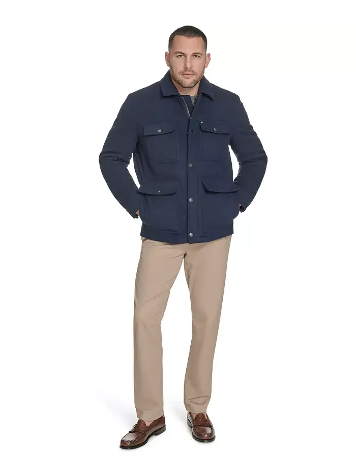 Мужская куртка Field из шерстяной смеси Tommy Hilfiger — изображение 7 из 7, синий