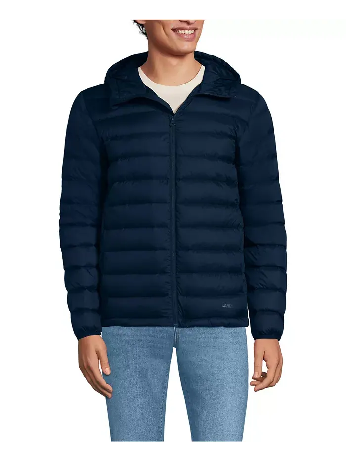 Мужская куртка с капюшоном Wanderweight Packable Down Lands' End