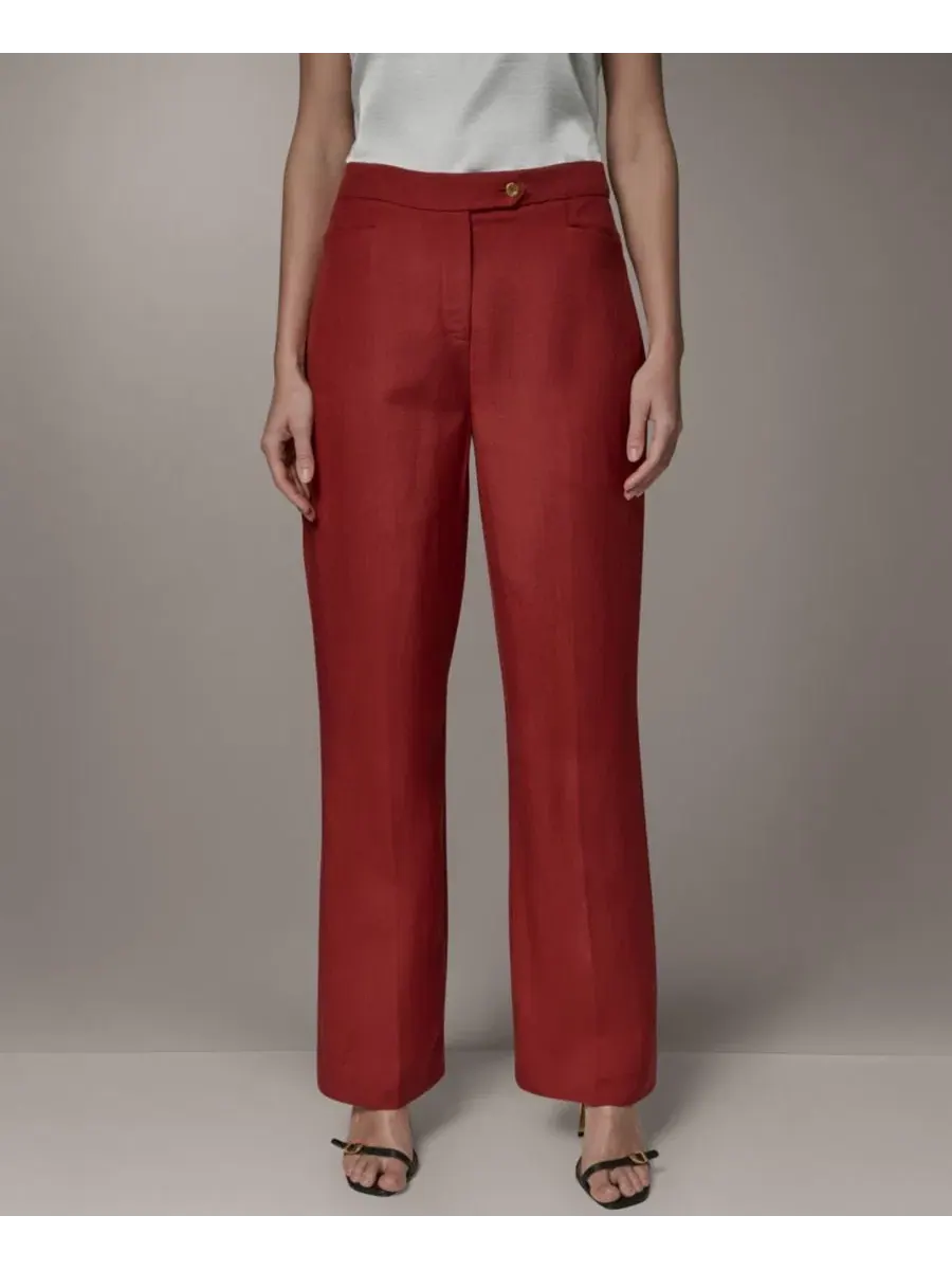 Брюки прямого кроя с завышенной талией Donna Karan New York