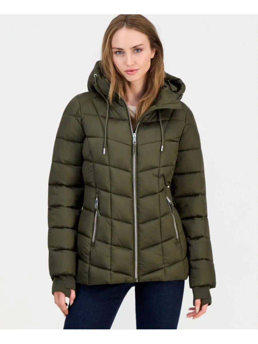 Пуховик Calvin Klein с капюшоном и кулиской