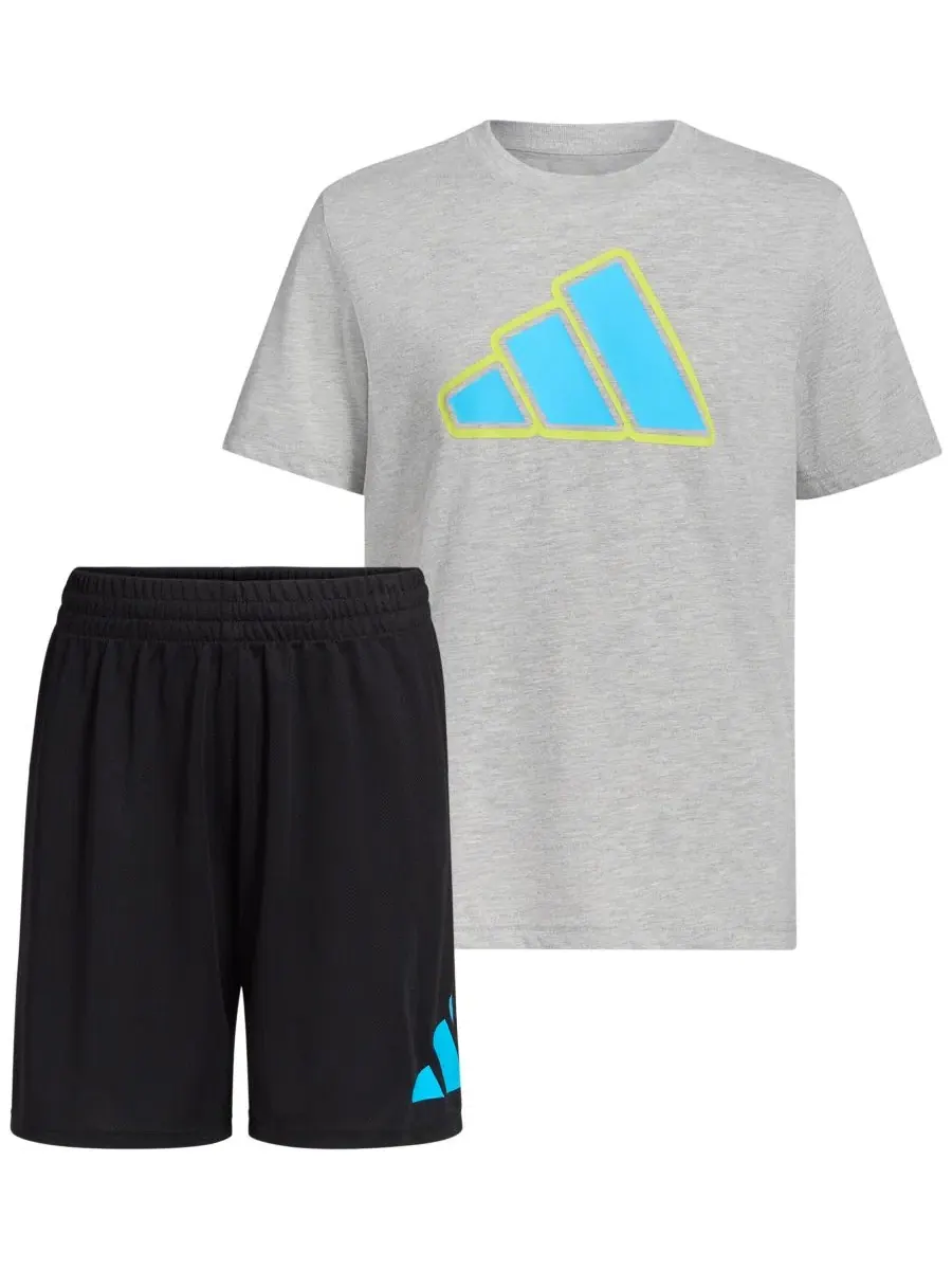 Комплект из футболки и шорт для мальчика, с длинным рукавом, 2 предмета adidas