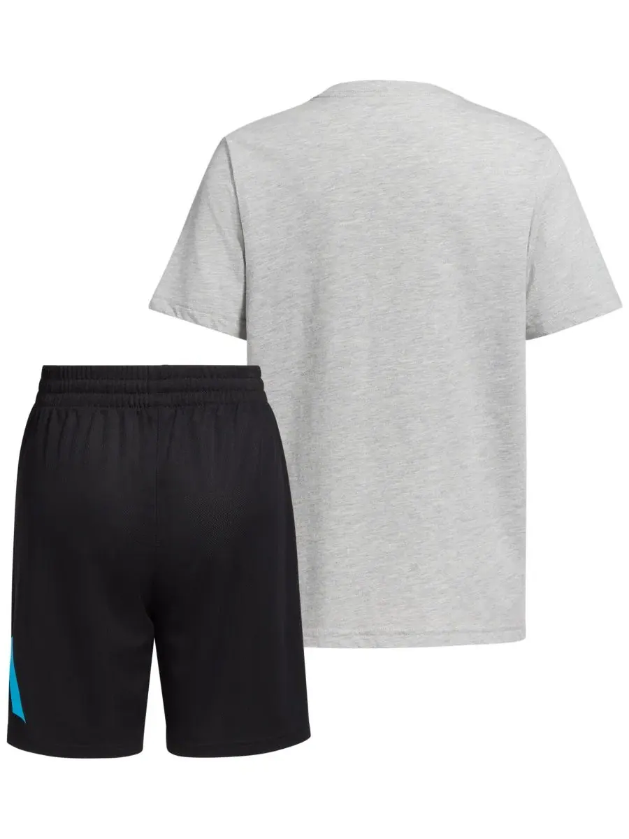 Комплект из футболки и шорт для мальчика, с длинным рукавом, 2 предмета adidas — изображение 2 из 6, серый